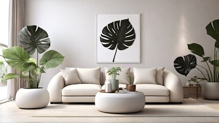 a large bright living room minimalist style