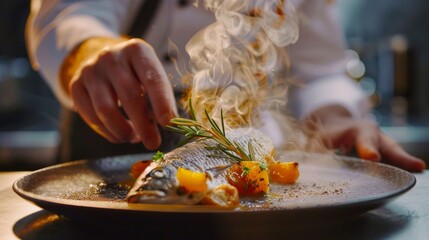 A chefs finesse in elevating sea bass to a gourmet masterpiece