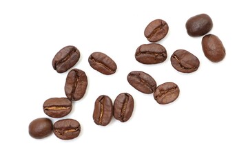 coffee beans isolated on white
