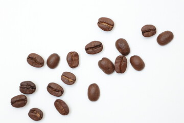 coffee beans on white background