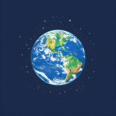 Obraz na płótnie Canvas earth day illustration flat color style