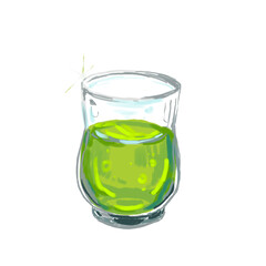 glass of green tea