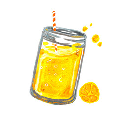 lemon juice in glass