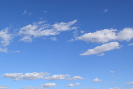 Peaceful blue sky with light clouds