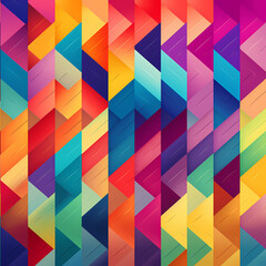 Abstract geometric patterns in bright colors. 