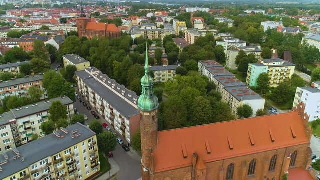 Church Slupsk Kosciol Swietego Jacka Aerial View Poland