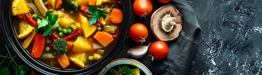 Flavor-packed veg hotpot
