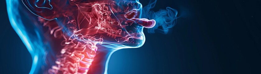 Difficulty swallowing as a symptom of Cancer - obrazy, fototapety, plakaty
