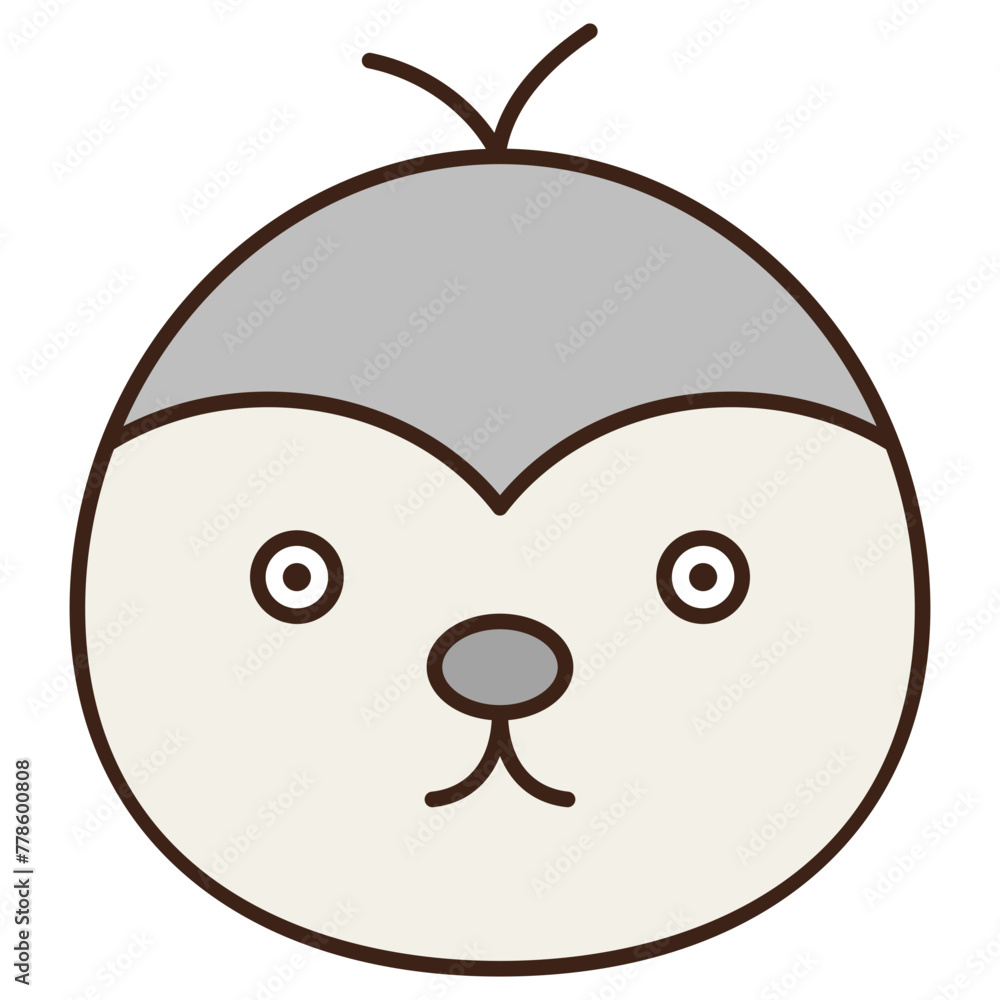 Sticker penguin animal head icon