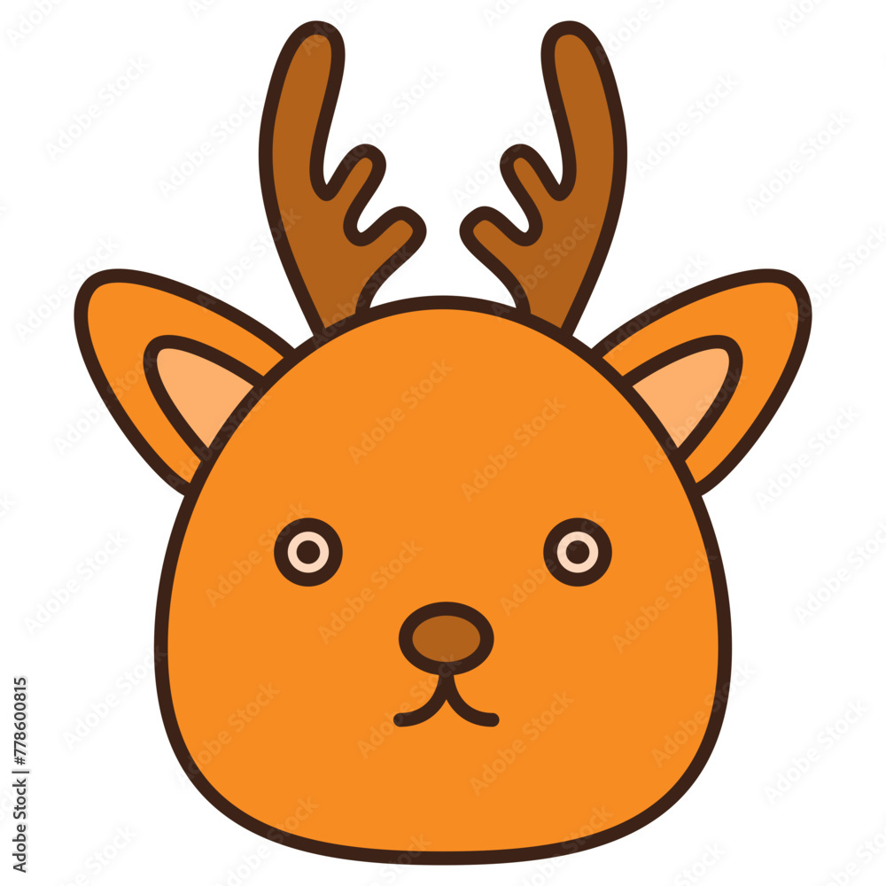 Sticker deer animal cartoon