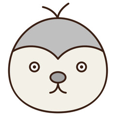 penguin animal head icon