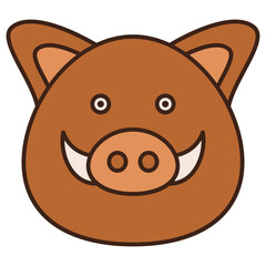 babirusa animal illustration