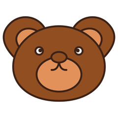 bear head animal cartoon 