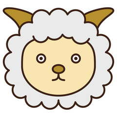 sheep head cartoon