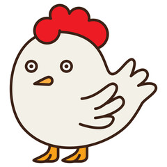 chicken animal vector icon