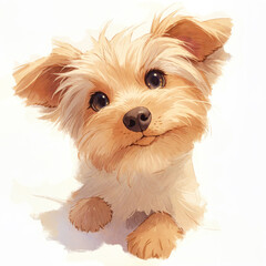 Playful and Adorable Puppy Illustration Artwork - 778601000