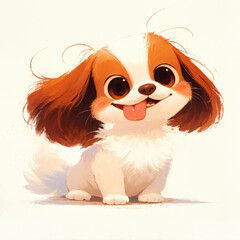 Playful and Adorable Puppy Illustration Artwork - 778601002