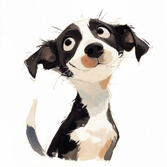 Playful and Adorable Puppy Illustration Artwork - 778601008
