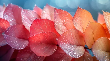 Transparent vivid autumn leaves  ,Generative ai, 