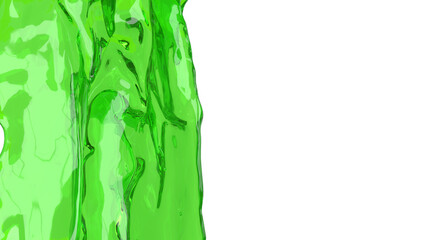 The Green splash  for health or water concept 3d rendering.