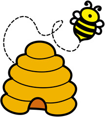 bee hive honey hexagonal  