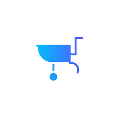 wheelbarrow gradient icon