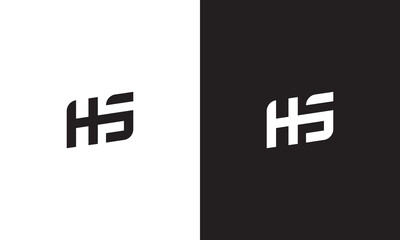 HS logo, monogram unique logo, black and white logo, premium elegant logo, letter HS Vector minimalist	