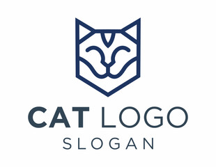 Logo about Cat created using the CorelDraw application. on a white background.