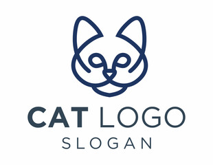 Logo about Cat created using the CorelDraw application. on a white background.
