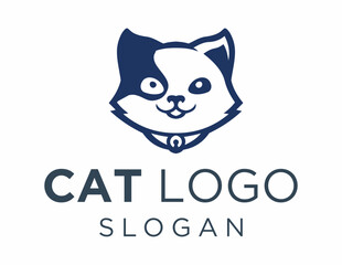 Logo about Cat created using the CorelDraw application. on a white background.