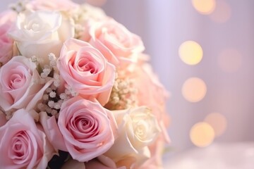 Obraz na płótnie Canvas Bouquet of pink roses