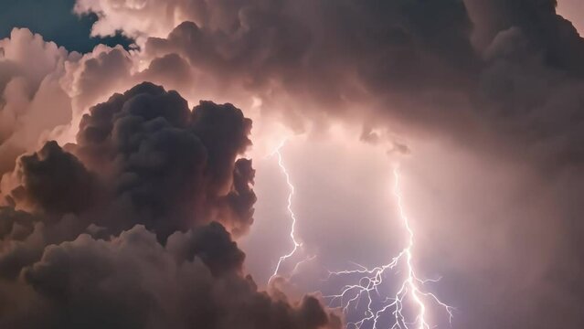 dark clouds with lightning strikes, footage, 4k footage, videos, video clip, short video