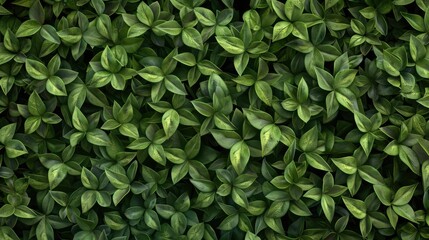 bed of small, pointed green leaves, forming a dense, uniform texture with a striking, natural pattern. - obrazy, fototapety, plakaty