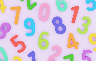 3D背景素材_数字_紫