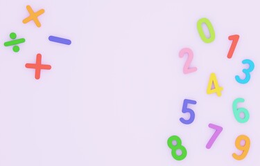 3D背景素材_数字_紫