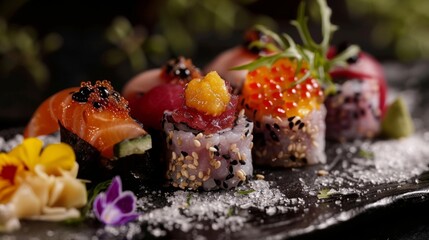 Specialty sushi rolls a showcase of handcraft and premium ingredients