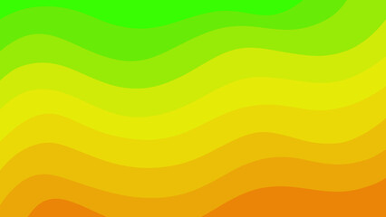 Green and yellow abstract background with waves pattern