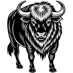 bison silhouette vector illustration,head of a bull,Bison characters,Holiday t shirt,Hand drawn trendy Vector illustration,bison svg face,bison on black background