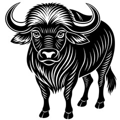 bison silhouette vector illustration,head of a bull,Bison characters,Holiday t shirt,Hand drawn trendy Vector illustration,bison svg face,bison on black background