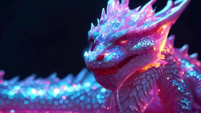 dragon female, slime, wet look, shimmering lights
