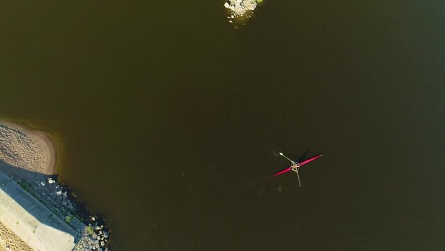 Kayak Marina Torun Przystan River Vistula Wisla Aerial View Poland