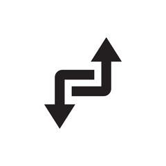 change arrows icon vector. change arrows symbol flat illustration on white background..eps