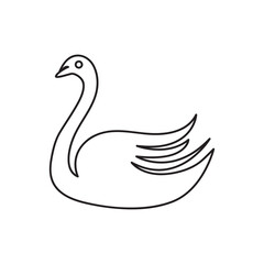 swan vector icon. swan symbol flat liner illustration on white backgorund..eps