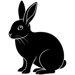 black and white rabbit silhouette vector illustration,head of a bull,Bunny characters,Holiday t shirt,Hand drawn trendy Vector illustration,Bunny svg face,Egg on black background