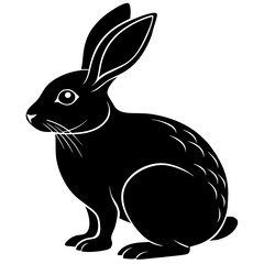 black and white rabbit silhouette vector illustration,head of a bull,Bunny characters,Holiday t shirt,Hand drawn trendy Vector illustration,Bunny svg face,Egg on black background