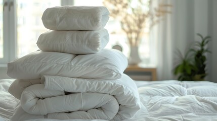 Thorough Weekly Bedding Washing Routine for a Fresh and Comfortable Sleep Environment - obrazy, fototapety, plakaty