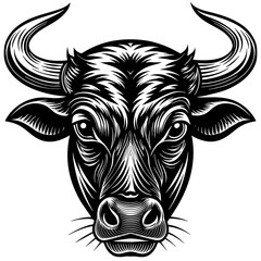        Bullhead silhouette  vector illustration.
