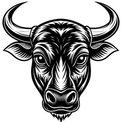        Bullhead silhouette  vector illustration.
