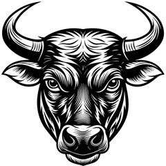        Bullhead silhouette  vector illustration.
