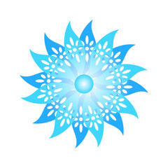 abstract blue flower vector illustration for  health or natural things